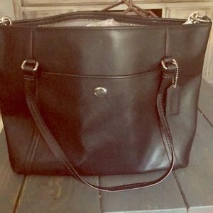 NEW COACH BLACK LEATHER BAG